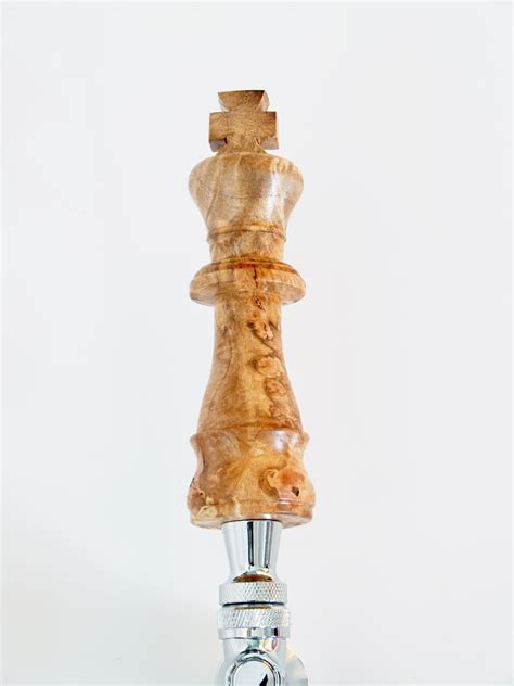 King And Queen Chess Piece Beer Tap Handle Hannison Woodworks