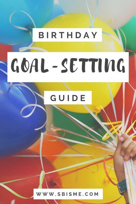 Birthday Goal Setting Guide Birthday Goals Goal Setting Healthy