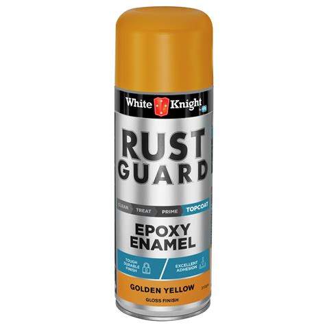 White Knight Rust Guard 310g Gloss Golden Yellow Epoxy Enamel Spray
