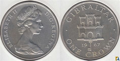 The countries that have a positive rate below 3% are shown in shades of blue. GIBRALTAR. 1 CORONA (CROWN) DE 1967. PLATA 0.500.