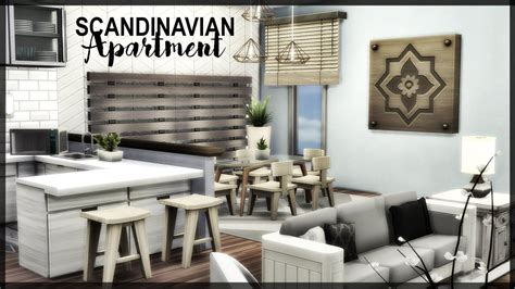 Scandinavian Apartment 🖤 The Sims 4 Build Scandinavian Apartment
