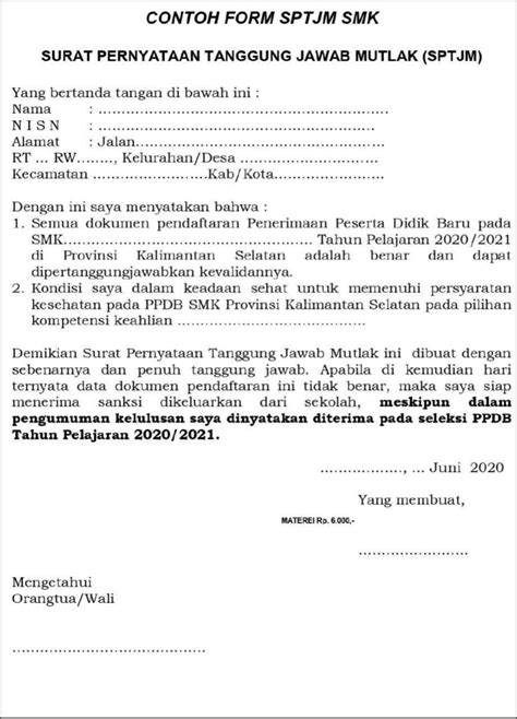 Contoh Surat Pernyataan Kepemilikan Kompetensi Kerja Surat Lamaran Riset