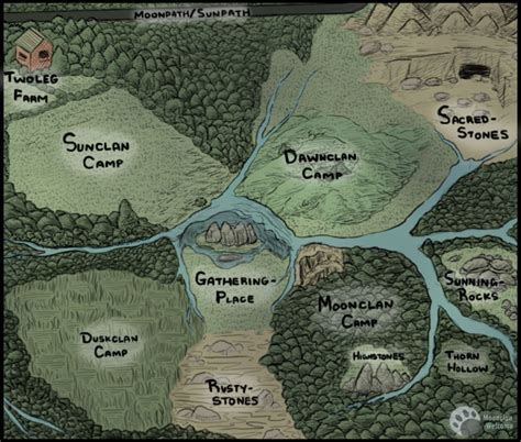 Warrior Cats Forest Territory Map