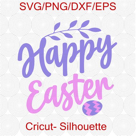 Happy Easter Svg Easter Bunny Svg Easter Cut Files Bunny Ears Svg