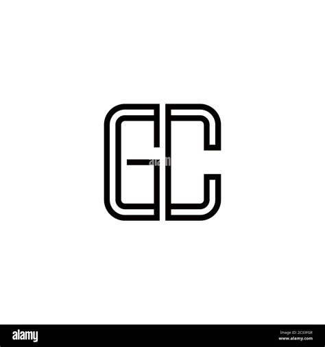 GC abecedario resumen inicial carta logotipo diseño vector plantilla