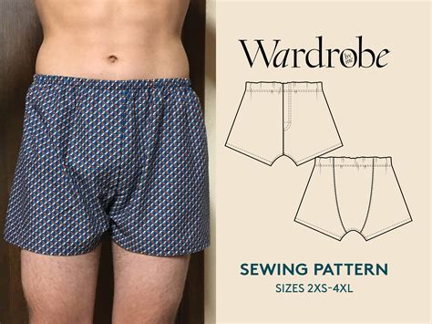 Boxer Shorts Sewing Pattern Sizes 2xs 4xl Instant Download Etsy Australia