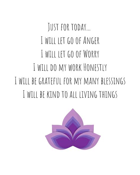 Just For Today Reiki Principles 8x10 Downloadable Print Etsy