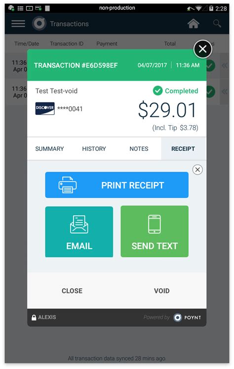 What Are The Different Types Of Printed Receipts Using Poynt Device