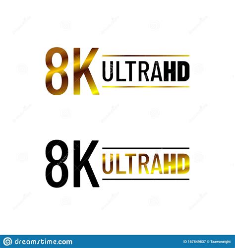 8k Ultra Hd Logo Symbol 8k Uhd Sign Mark Ultra High Definition