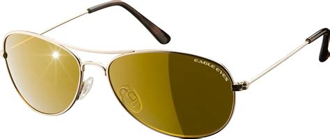 eagle eyes classic aviator sunglasses stainless steel frame gold 54mm