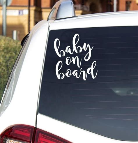 Baby On Board Vinyl Decal Car Decal Baby On Board Car Decal Baby Car