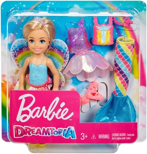 Barbie Dreamtopia Mini Poupée Chelsea Arc En Ciel Coffret 3 En 1 Blonde