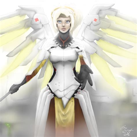 Mercy Commission Fanart Overwatch Blizzard By Locomore On