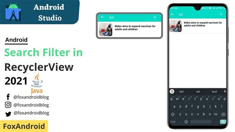 Filter Recyclerview Using Search View Implement Search View In