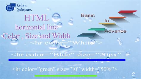 Html Hr Horizontal Line Attribute Color Size And Width Youtube