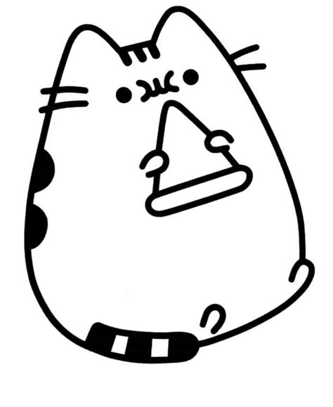 Pusheen Working With Laptop Coloring Page Pusheen Coloring Pages