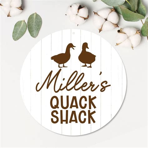 Personalized Duck Coop Sign Metal Quack Shack Sign Duck Etsy