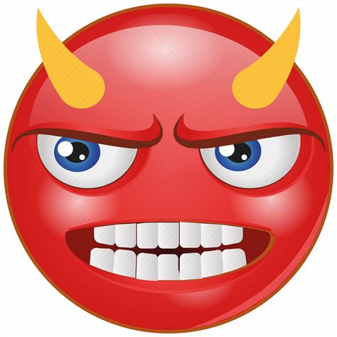 Cartoon Devil Emoji Emotion Evil Face Smiley Icon Download On