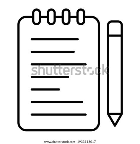 Vector Notepad Outline Icon Design Stock Vector Royalty Free