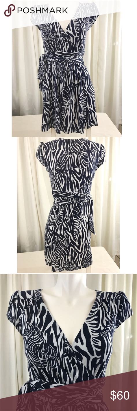 Lilly Pulitzer Zebra Print Stretch Wrap Dress Zebra Print Wrap Dress Short Wrap Dress
