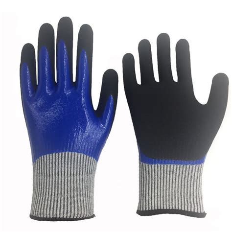 Hppe With Nitrile Smooth Fully Nitrile Sandy Palm Coated Waterproof And