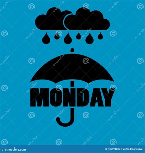 Blue Monday The Most Depressing Day Of The Year Stock Vector