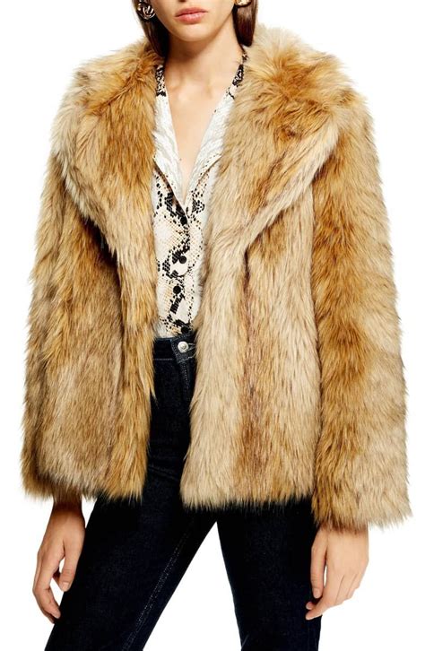 Topshop Camille Faux Fur Coat Nordstrom Fur Coat Faux Fur Hooded