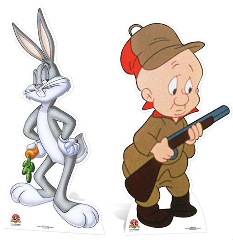 Bugs Bunny En Elmer Fudd Cardboard Knipsel Standee Standup Double Pack Fruugo Nl