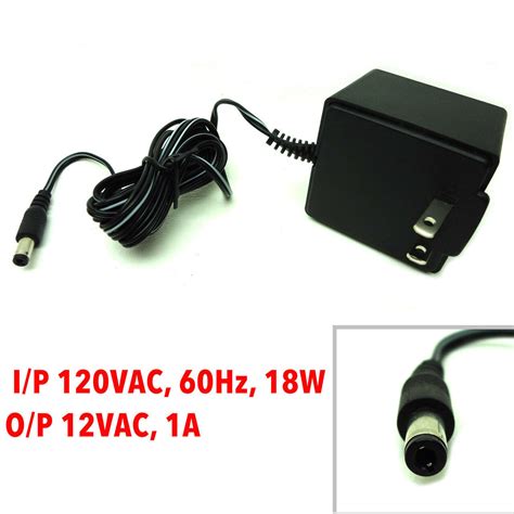 Ac Adapter Power Supply 12 Vac 1amp Ip 120vac 60hz 18w Output 12vac