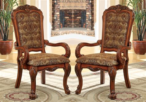 Buy oak dining chairs and get the best deals at the lowest prices on ebay! Medieve 2 pcs Formal Dining Arm Chairs Fabric Floral ...
