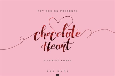 Chocolate Heart Script Font By Feydesign