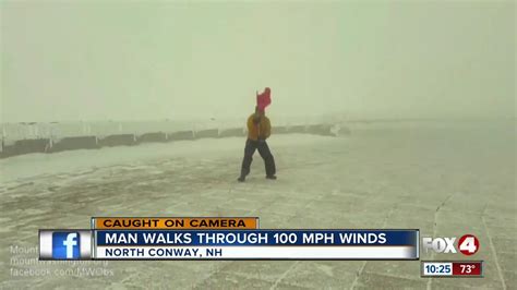 Man Walks Through 100 Mph Winds Youtube