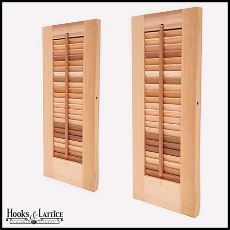 Operable Louvered Exterior Shutters By Hooks And Lattice