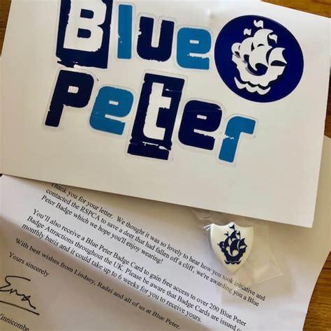 Blue Peter Badge Application Image To U