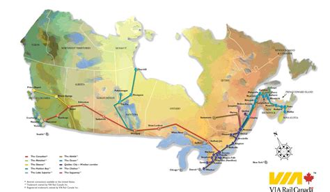 Canada Rail Map Canada Rail Network Map Northern America Americas