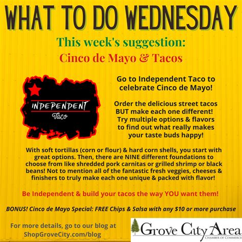 What To Do Wednesday Cinco De Mayo And Tacos Grove City Area Chamber