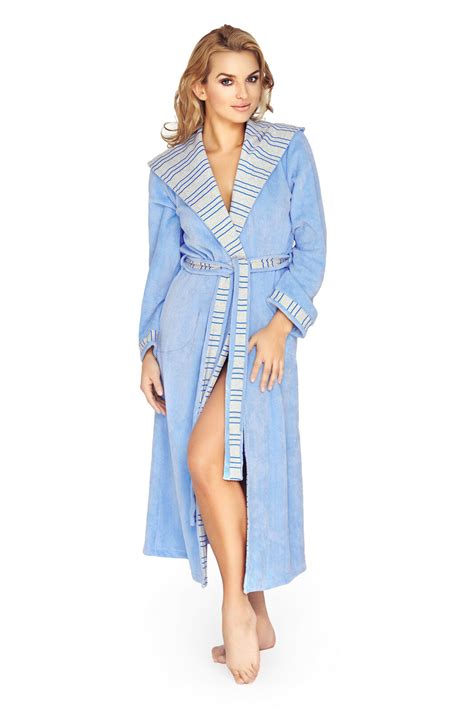 Womens Luxury Soft Cotton Bath Robe Housecoat Dressing