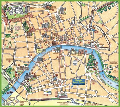 Pisa Tourist Map Ontheworldmap Com