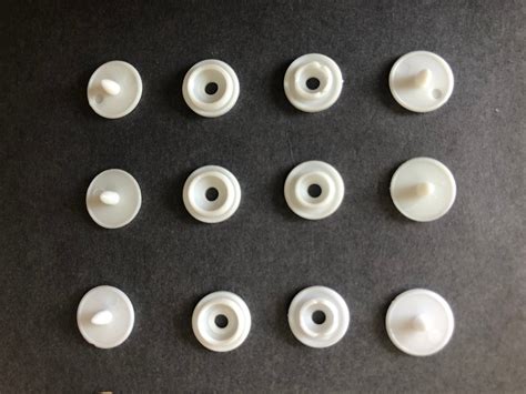 Pom And Pp White And Colorful Plastic Snap Button Fasteners Press Stud
