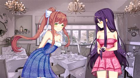 Yuri And Monika Double Date Quick I Need Someone To Go With Me