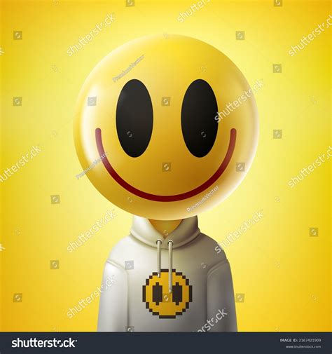Slightly Smiling Face Emoji Design Funny Stock Vector Royalty Free