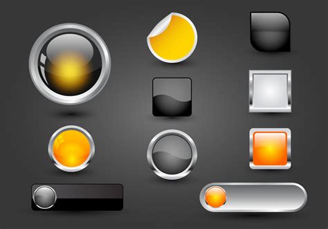 Free Web Buttons Set 05 Vector Download Free Vector Art Stock