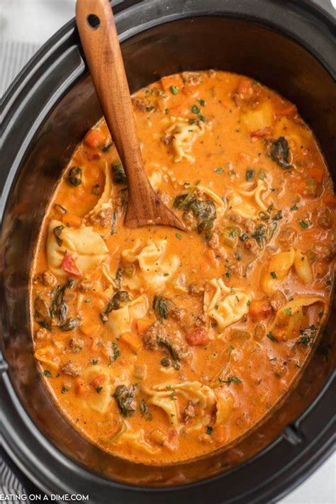 Crockpot Italian Sausage Tortellini Soup Recipe And Video