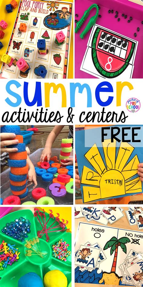 Summer Activities And Centers For Little Learners Pocket Of Preschool