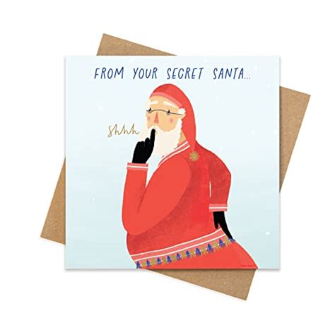Secret Santa Christmas Card Greeting Card To Go With Secret Santa