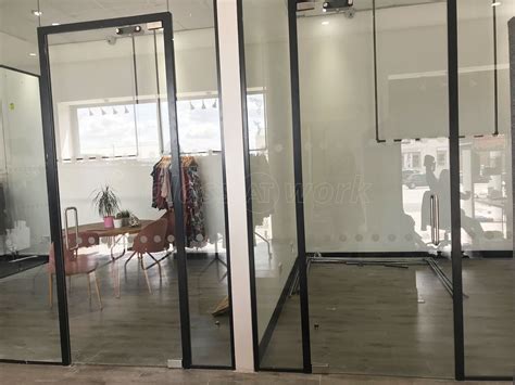 Toughened Glass Partition Rooms With Black Frame For Trend Up In Cheetwood Manchester Glass