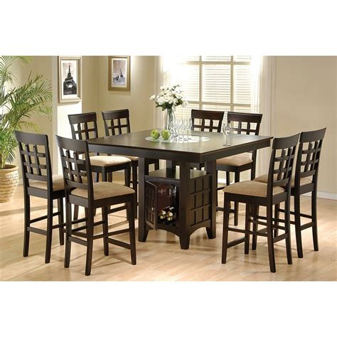Coaster Hyde Counter Height Square Dining Table With Storage Base In