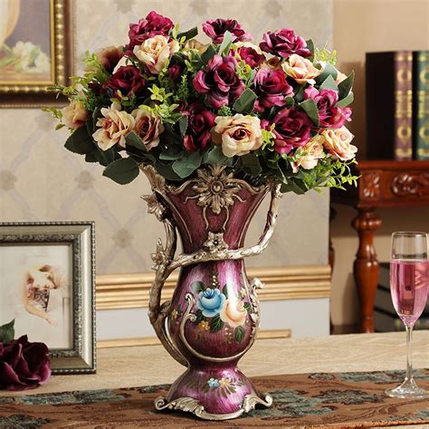 European Elegant Vintage Luxury Decorative Vase Creative Flower Vase