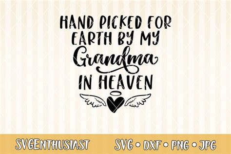 Digital File Grandma In Heaven Svgpng Digital Drawing And Illustration