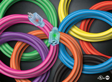 Three wire extension cords have a heavy outer protective coating with three wires inside for positive, negative and grounding. D17448100 | 100' 12/3 AWG SJTW Extension Cord With CGM ...